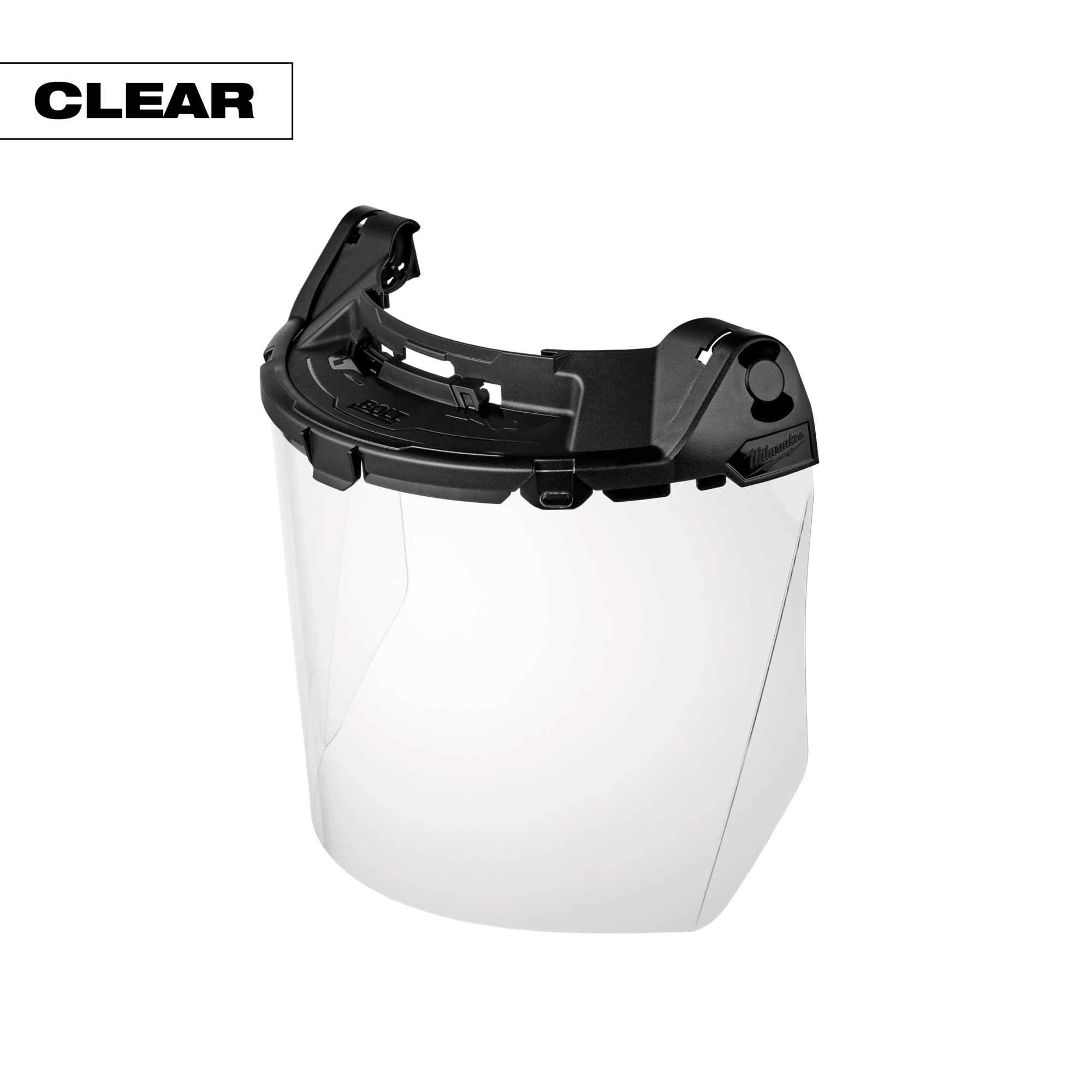 Milwaukee BOLT™, BOLT Task Full Face Shield-Clear Uncoated Lens, Frame Color Black, Lens Color Clear, ANSI Z87 Compliant, Model# 48-73-1460